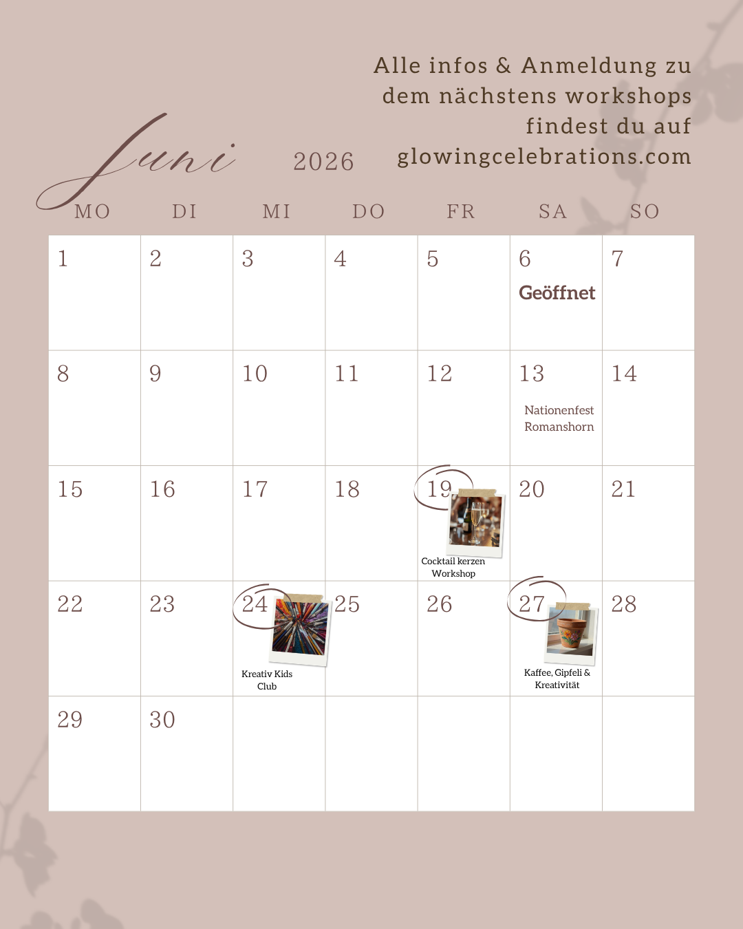 workshop available in Juni