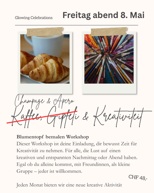 Kaffee, Gipfeli & Kreativität | Blumentopf bemalen