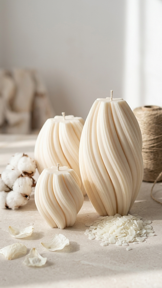 Wellenkerze Handgemacht – Designkerze